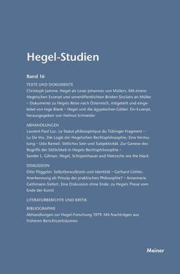 Hegel-Studien / Hegel-Studien Band 16 (1981)