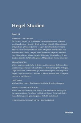 Hegel-Studien / Hegel-Studien