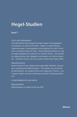 Hegel-Studien / Hegel-Studien Band 7 (1972)