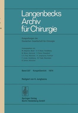 Verhandlungen der Deutschen Gesellschaft für Chirurgie: Tagung vom 8. bis 11. Mai 1974