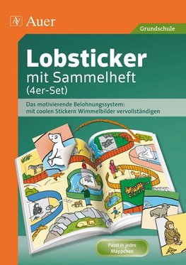 Lobsticker mit Sammelheft (4er-Set)