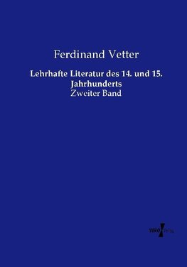 Lehrhafte Literatur des 14. und 15. Jahrhunderts