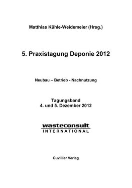 5. Praxistagung Deponie 2012