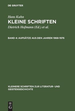 Aufsätze aus den Jahren 1968-1976