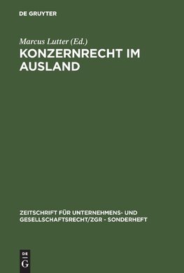 Konzernrecht im Ausland