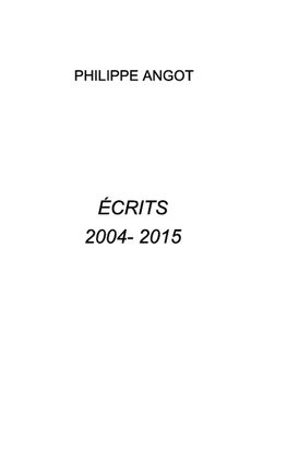 ECRITS 2004 - 20015