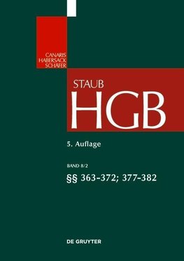 Handelsgesetzbuch 8 / 2. §§ 363-372; 377-382