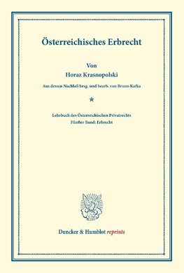 Lehrbuch des Österreichischen Privatrechts