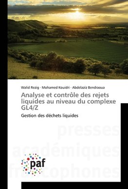 Analyse et contrôle des rejets liquides au niveau du complexe GL4/Z