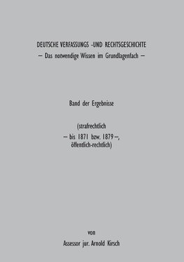 Deutsche Verfassungs- und Rechtsgeschichte