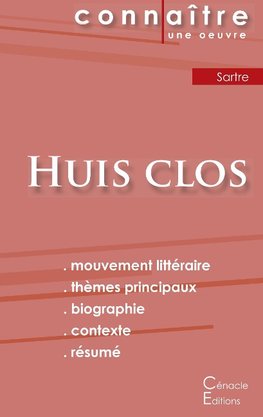 Fiche de lecture Huis clos de Jean-Paul Sartre (analyse littéraire de référence et résumé complet)