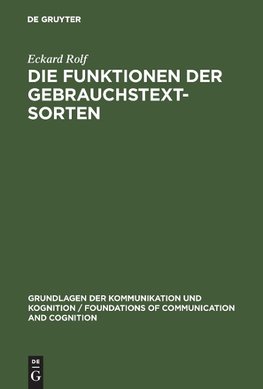 Die Funktionen der Gebrauchstextsorten