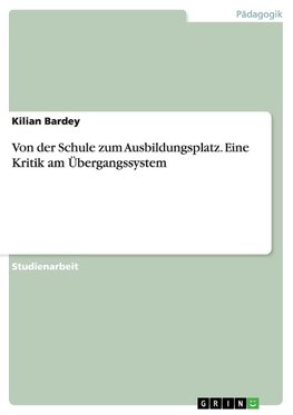 Von der Schule zum Ausbildungsplatz. Eine Kritik am Übergangssystem