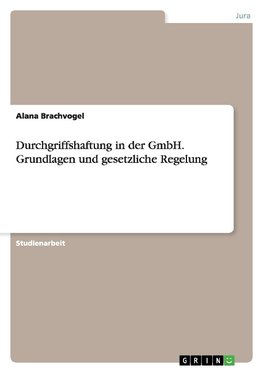 Durchgriffshaftung in der GmbH. Grundlagen und gesetzliche Regelung