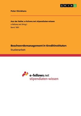 Beschwerdemanagement in Kreditinstituten