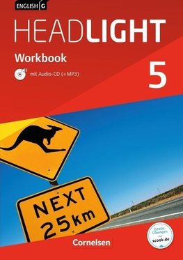 English G Headlight Band 5: 9. Schuljahr - Allgemeine Ausgabe - Workbook mit Audios online