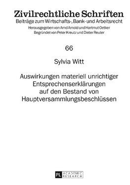 Auswirkungen materiell unrichtiger Entsprechenserklärungen auf den Bestand von Hauptversammlungsbeschlüssen