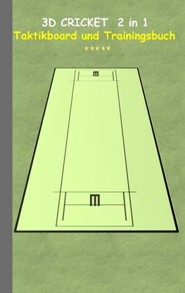 3D Cricket 2 in 1 Taktikboard und Trainingsbuch