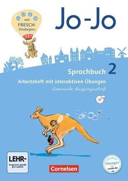 Jo-Jo Sprachbuch - Allgemeine Ausgabe - Neubearbeitung 2016. 2. Schuljahr - Arbeitsheft in Lateinischer Ausgangsschrift mit CD-ROM