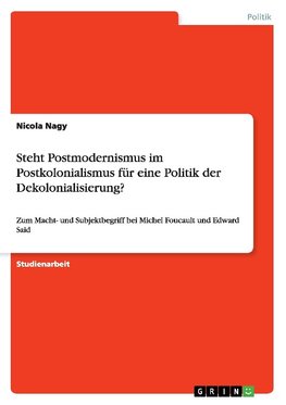 Steht Postmodernismus im Postkolonialismus für eine Politik der Dekolonialisierung?