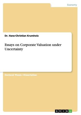 Essays on Corporate Valuation under Uncertainty