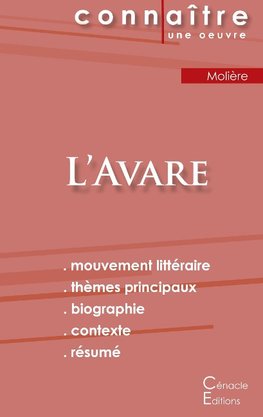 Fiche de lecture L'Avare de Molière (analyse littéraire de référence et résumé complet)