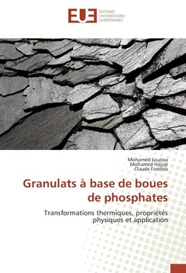 Granulats à base de boues de phosphates