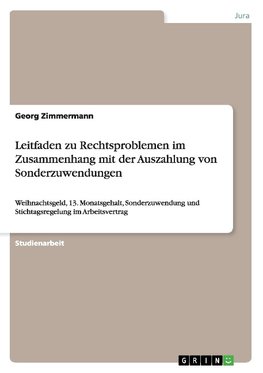 Leitfaden zu Rechtsproblemen im Zusammenhang mit der Auszahlung von Sonderzuwendungen