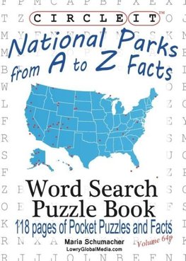 Circle It, National Parks from A to Z Facts, Pocket Size, Word Search, Puzzle Book