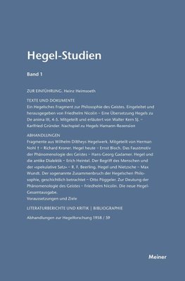 Hegel-Studien / Hegel-Studien Band 1 (1961)