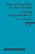 Deutsche Kurzgeschichten 2. 11. - 13. Schuljahr