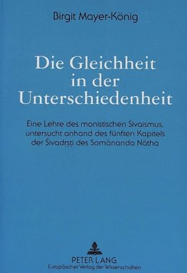 Die Gleichheit in der Unterschiedenheit