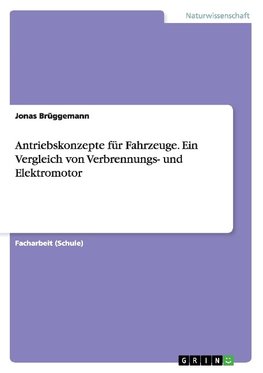 Antriebskonzepte für Fahrzeuge. Ein Vergleich von Verbrennungs- und Elektromotor