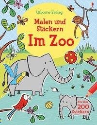 Malen und Stickern: Im Zoo