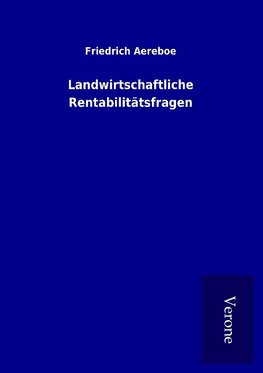 Landwirtschaftliche Rentabilitätsfragen