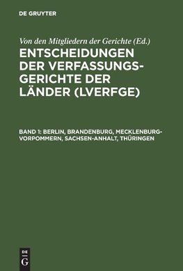 Berlin, Brandenburg, Mecklenburg-Vorpommern, Sachsen-Anhalt, Thüringen