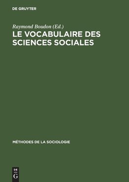 Le vocabulaire des sciences sociales