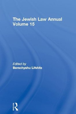 Lifshitz, B: Jewish Law Annual Volume 15