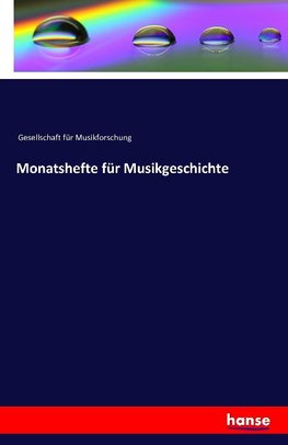 Monatshefte für Musikgeschichte