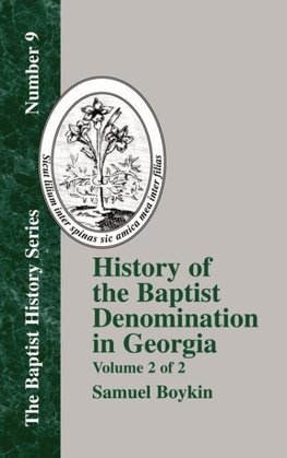 History of the Baptist Denomination in Georgia - Vol. 2