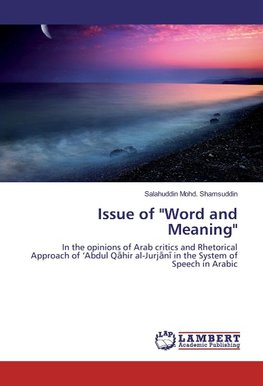 Issue of "Word and Meaning"