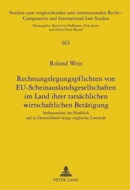 Rechnungslegungspflichten von EU-Scheinauslandsgesellschaften im Land ihrer tatsächlichen wirtschaftlichen Betätigung