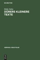 Dürers kleinere Texte