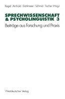 Sprechwissenschaft & Psycholinguistik 3