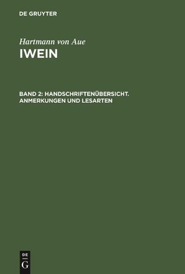 Handschriftenübersicht. Anmerkungen und Lesarten