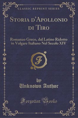 Author, U: Storia d'Apollonio di Tiro