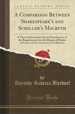 Burdorf, D: Comparison Between Shakespeare's and Schiller's