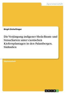 Die Verjüngung indigener Shola-Baum- und Straucharten unter exotischen Kiefernplantagen in den Palanibergen, Südindien