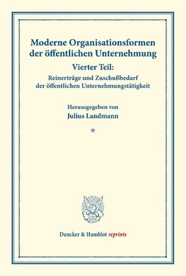 Moderne Organisationsformen der öffentlichen Unternehmung.