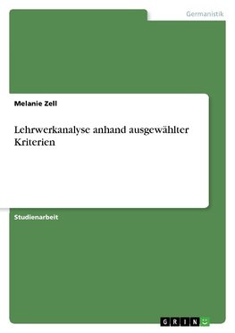 Lehrwerkanalyse anhand ausgewählter Kriterien